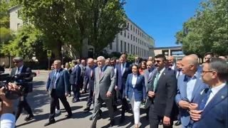 Şehit er yakınları ve gazilerin eylemine Dervişoğlu'ndan destek! Güvenpark'a yürüdü