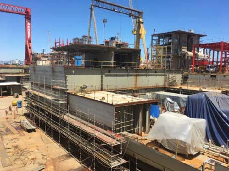 Türkiye’nin ilk uçak gemisi havadan görüntülendi  G1