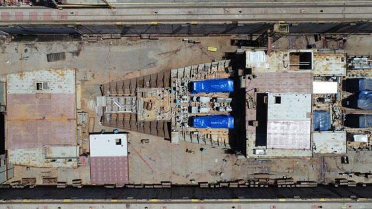 Türkiye’nin ilk uçak gemisi havadan görüntülendi  G5