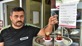 Manisa Şehzadeler ilçesinde çay fiyatını müşterinin 'nezaketi' belirliyor