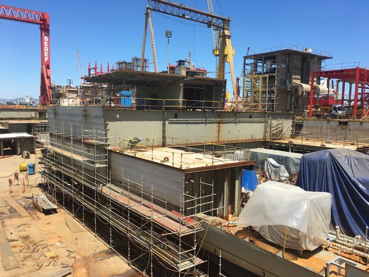 Türkiye’nin ilk yerli savaş uçak gemisi havadan görüntülendi G2