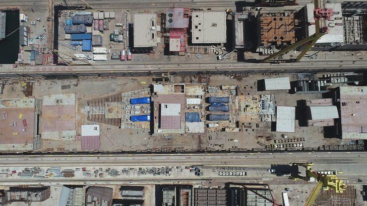 Türkiye’nin ilk yerli savaş uçak gemisi havadan görüntülendi G4