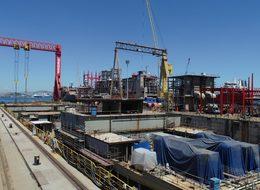 Türkiye’nin ilk yerli savaş uçak gemisi havadan görüntülendi