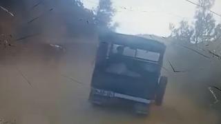 Çine'deki yangın bölgesinde korkutan kaza: Cip uçuruma böyle yuvarlandı