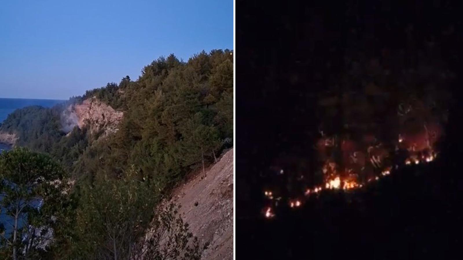 Kastamonu'da ormanlık alana düşen yabancı cismin patlaması sonucu yangın çıktı