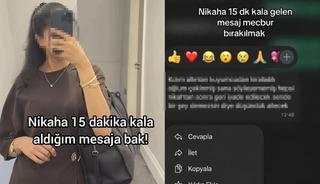 Nikaha dakikalar kala kayınpederinden gelen mesaj gelini şoke etti