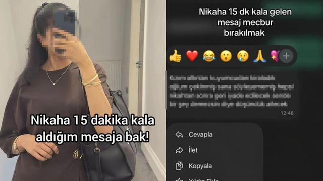 Nikaha dakikalar kala kayınpederinden gelen mesaj gelini şoke etti