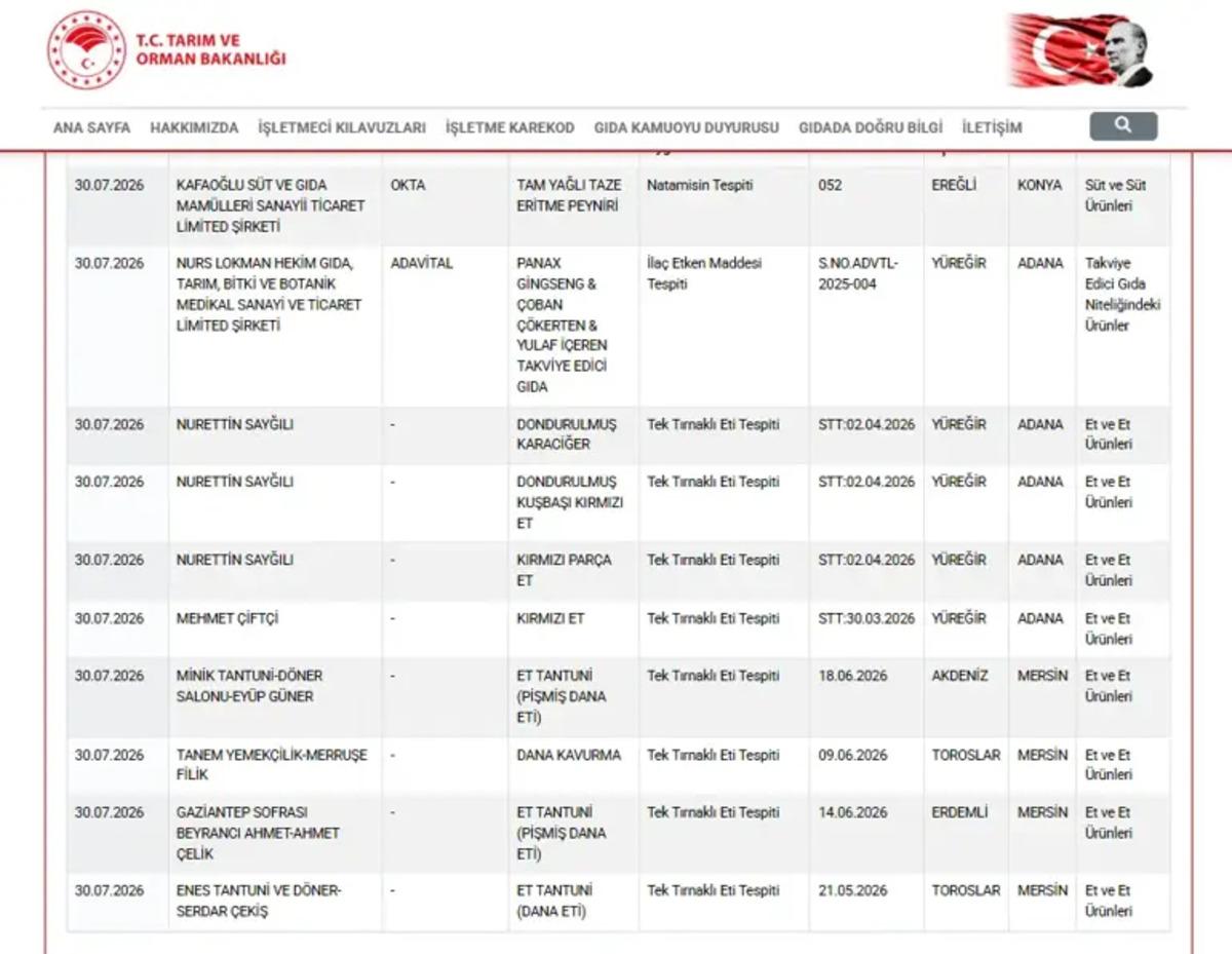 Et ürünlerinde at eti, salçada gıda boyası... Bakanlık yeni taklit ve tağşiş listesini açıkladı 2