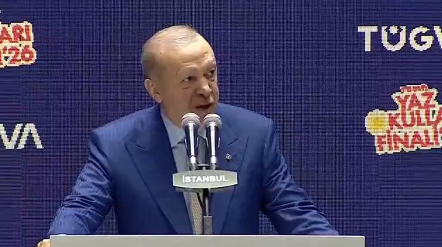 T&Uuml;GVA programında konuşan Cumhurbaşkanı Erdoğan: "T&uuml;rkiye'nin yarınlarını &uuml;&ccedil; beş kendini bilmeze yem ettirmeyiz"