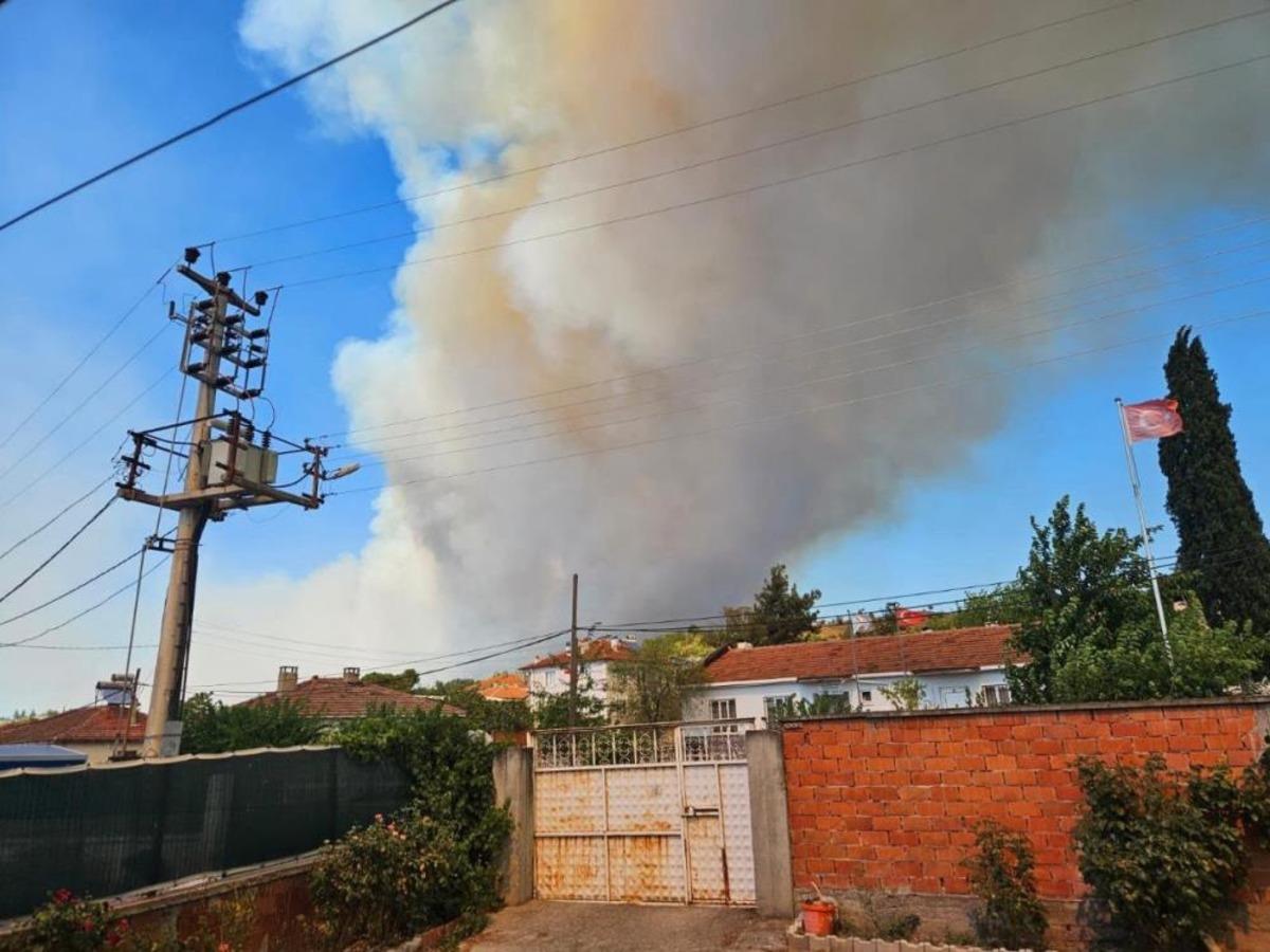 Susurluk taki orman yangınına havadan ve karadan yoğun müdahale 1