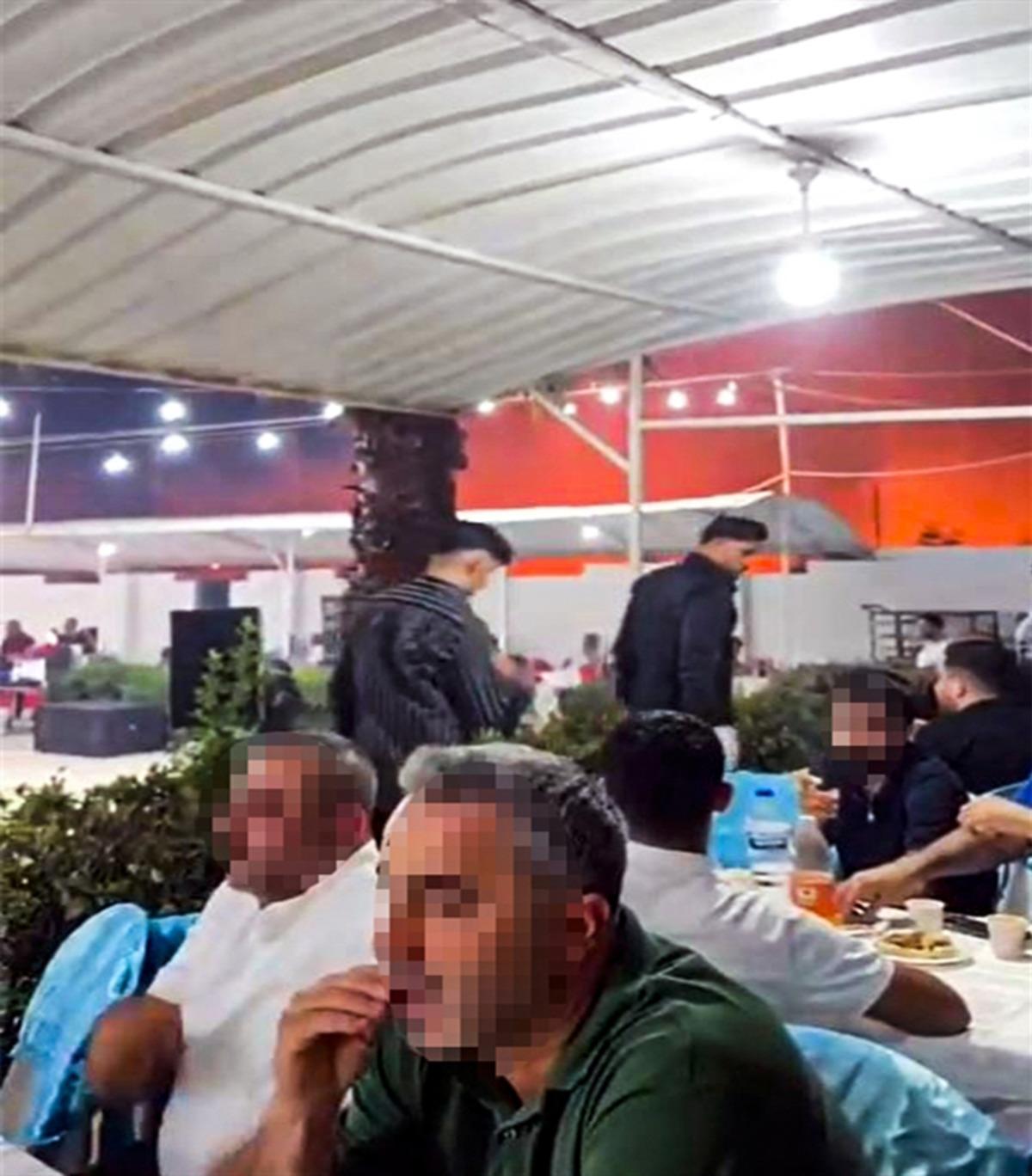 Yer: Hatay! Yangını fark etmeden düğüne devam ettiler; o anlar kamerada 1