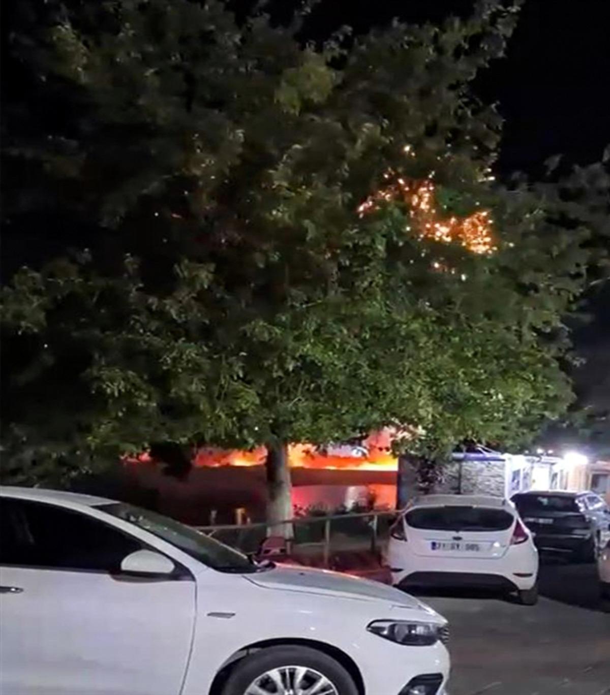 Yer: Hatay! Yangını fark etmeden düğüne devam ettiler; o anlar kamerada 2