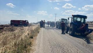 Tekirdağ&rsquo;da anız yangınında 150 d&ouml;n&uuml;m alan zarar g&ouml;rd&uuml;