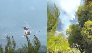 Son dakika | Yunanistan'da helikopter kazası! Havada &ccedil;arpıştıkları anlar kamerada 