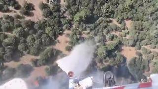 Çanakkale'deki orman yangınına havadan ve karadan müdahale sürüyor