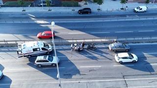Büyükçekmece E-5’te trafiği kilitleyen kaza