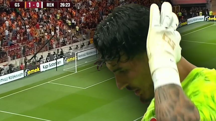 Rennes ma&ccedil;ında Galatasaray'da Uğurcan &Ccedil;akır'dan b&uuml;y&uuml;k hata!