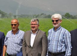 Babasultan Barajı'ndan tarım alanlarının sulanmasına başlandı