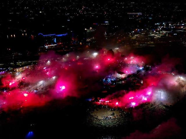 Trabzon'da coşkulu kutlama: Binlerce taraftar katıldı