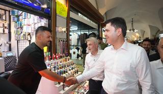 Bakan Kurum, Kahramanmaraş'ta Kapalı&ccedil;arşı'yı ziyaret etti