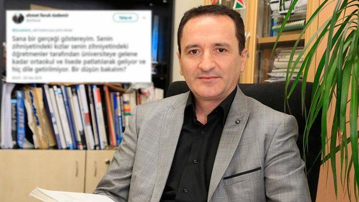 Süleyman Demirel Üniversitesi'nde görev yapan Fizik profesörü Prof. Dr. Ahmet Faruk Özdemir'den skandal tweet