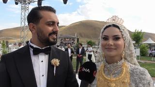 Van'da paraların havada uçuştuğu düğün: Kilolarca altın takıldı