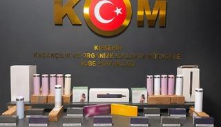 Kırşehir&rsquo;de 130 paket ısıtılmış t&uuml;t&uuml;n &uuml;r&uuml;n&uuml; ele ge&ccedil;irildi