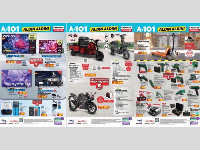 A101'e motosiklet geliyor! 6 Ağustos 2026 A101 kataloğu 