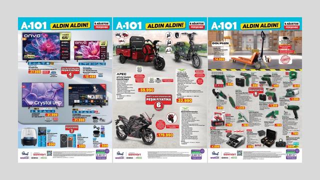 A101'e motosiklet geliyor! 6 Ağustos 2026 A101 kataloğu 