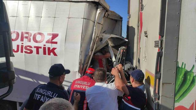 Kamyon tırla &ccedil;arpıştı: 1 &ouml;l&uuml;, 1 yaralı 3