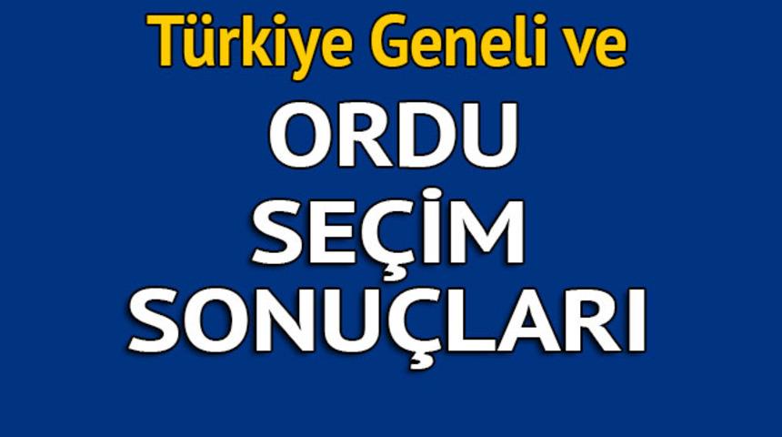 Ordu se&ccedil;im sonu&ccedil;ları 2018 - İl il, il&ccedil;e il&ccedil;e canlı se&ccedil;im sonu&ccedil;ları geliyor!