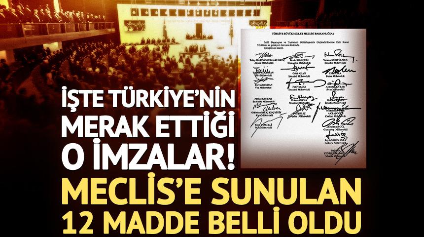'Ter&ouml;rs&uuml;z T&uuml;rkiye' i&ccedil;in 12 maddelik kanun teklifi!