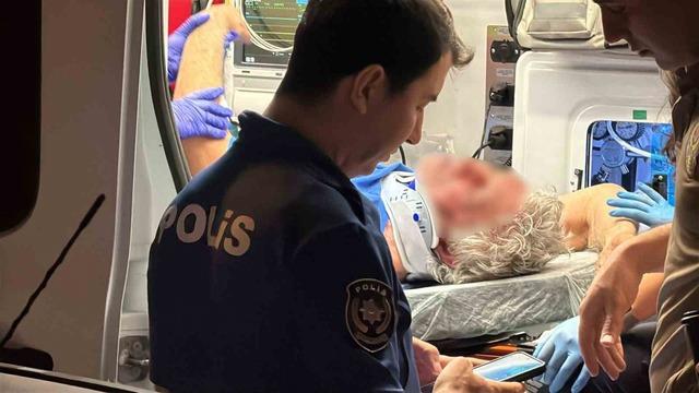 Darp edilen yaşlı adam hastaneye kaldırıldı