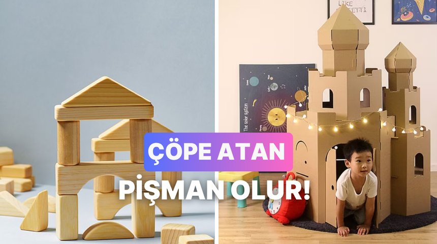 &Ccedil;ocuğunuza Eski Ahşap ve Kartonlardan Yapabileceğiniz Oyuncak Fikirleri