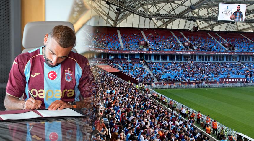 Trabzonspor'da Mohamed Salah i&ccedil;in b&uuml;y&uuml;k imza t&ouml;reni! Papara Park'ta tarihi gece