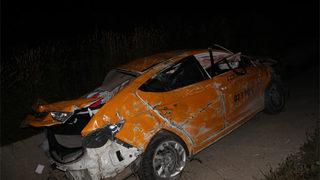 Canlı yayın sırasında şarampole uçtu!