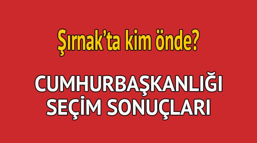 Cumhurbaşkanlığı se&ccedil;im sonucu 2018: Şırnak'ta kim &ouml;nde, oy dağılımı ne durumda?
