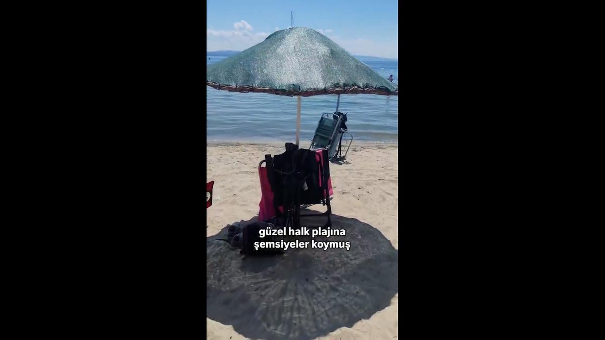 Erdek Sahili nde tepki çeken görüntü! "Resmen tapulamışlar" 1