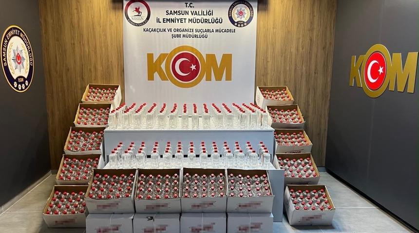Samsun&rsquo;da 1 ton 160 litre ka&ccedil;ak etil alkol ele ge&ccedil;irildi