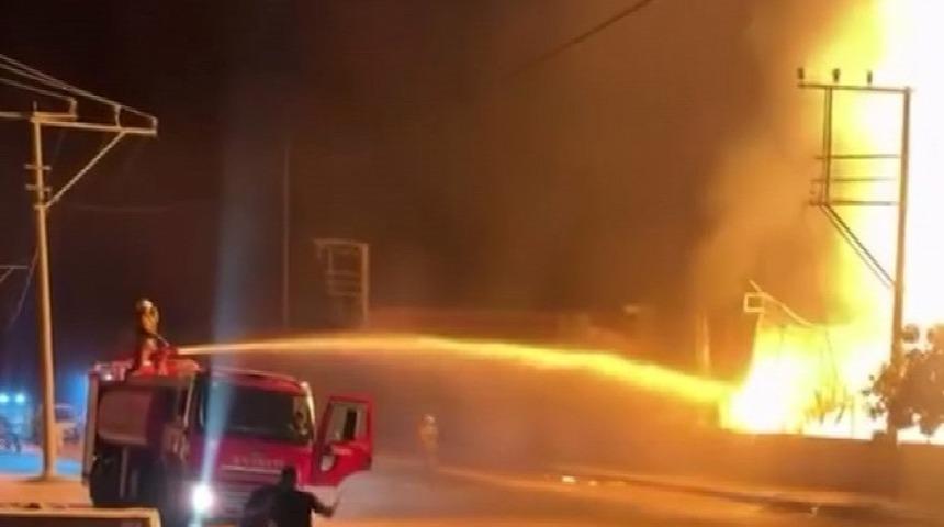 Palet fabrikasında yangın paniği