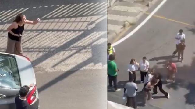 İstanbul’da yol ortasında “koca” kavgası: “Adım elinden, çatlaaa!”
