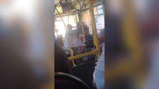 Halk otobüsünde yumruklu kavga kamerada