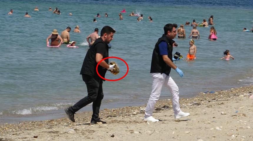 &Ccedil;anakkale&rsquo;de plajda şoke eden keşif! Y&uuml;zerken savaş m&uuml;himmatı buldu