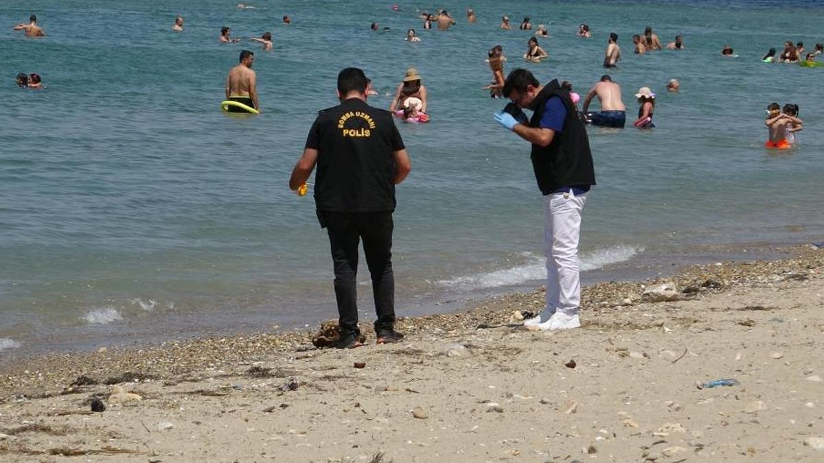 Çanakkale’de plajda şoke eden keşif! Yüzerken savaş mühimmatı buldu 1