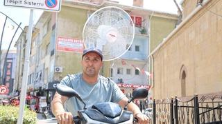 Sıcaktan bunalan vatandaştan ilginç çözüm