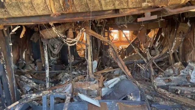 Dron saldırısına uğrayan geminin i&ccedil;i g&ouml;r&uuml;nt&uuml;lendi: Hasarın boyutu ortaya &ccedil;ıktı 1