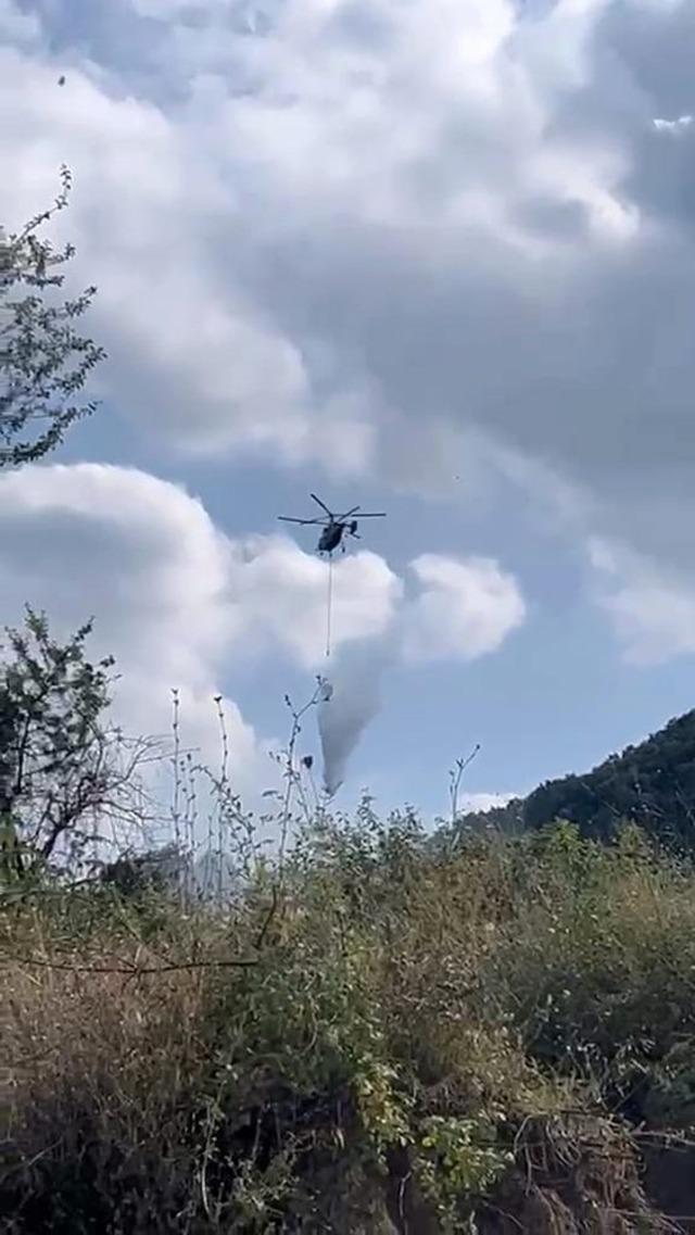 İneg&ouml;l&rsquo;de orman yangını; Havadan ve karadan m&uuml;dahale başlatıldı 2