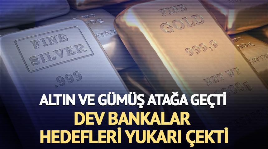 Altın ve g&uuml;m&uuml;ş atağa ge&ccedil;ti: Dev bankaların beklentisi y&uuml;kseldi