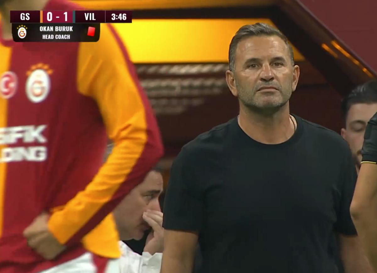 Galatasaray dan olaylı hazırlık maçı! Okan Buruk maç başında oyundan atıldı 2