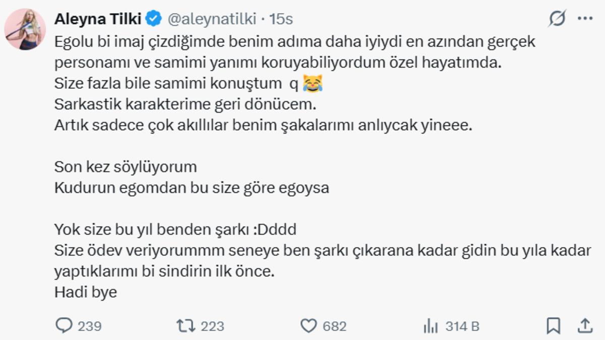 Aleyna Tilki fanlarıyla kavga etti! "Asıl ben sizi istemiyorum" 3